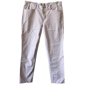 KHAKIS BY GAP Slim City Cropped Pants Light Purple Size 4 Stretch Coastal Preppy